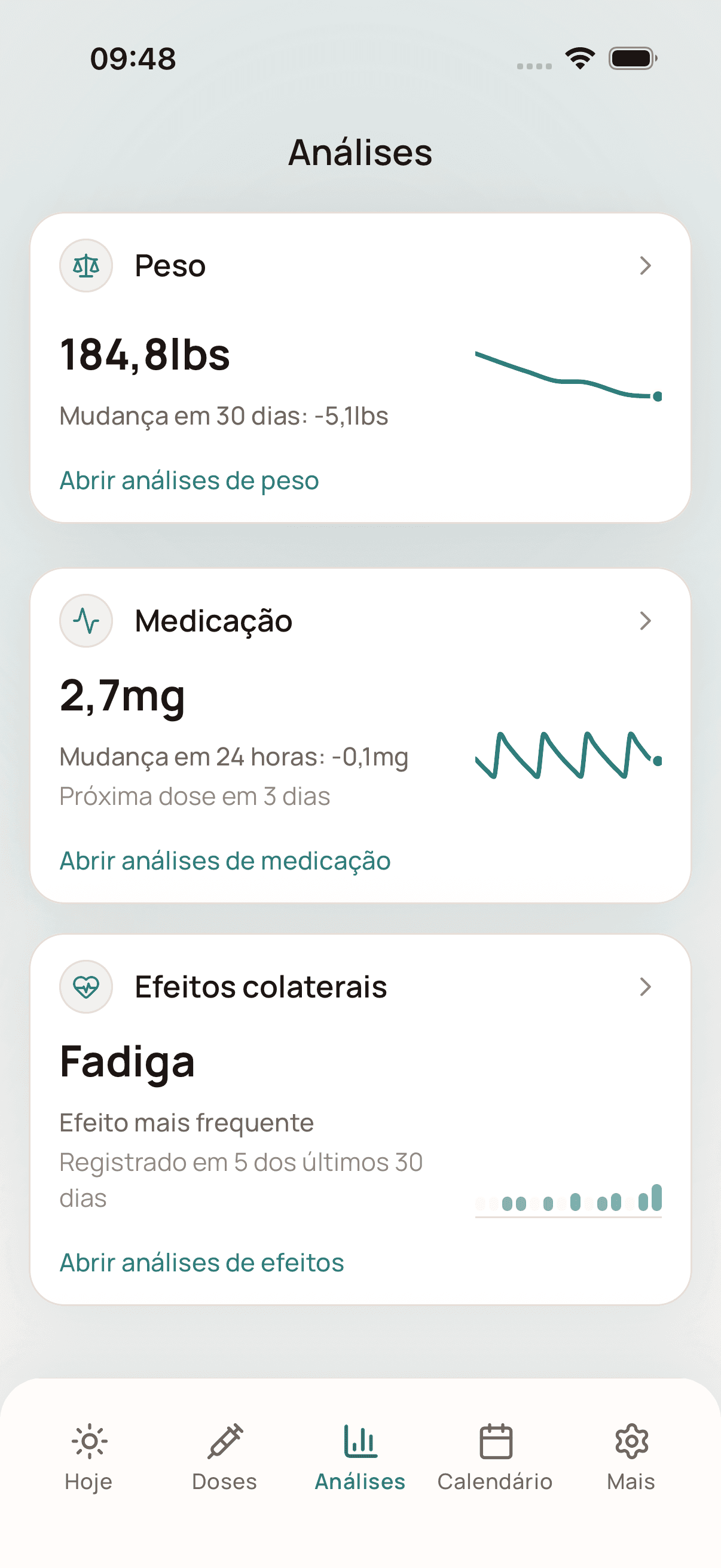 Informações diárias do Dosio em português com dados e progresso