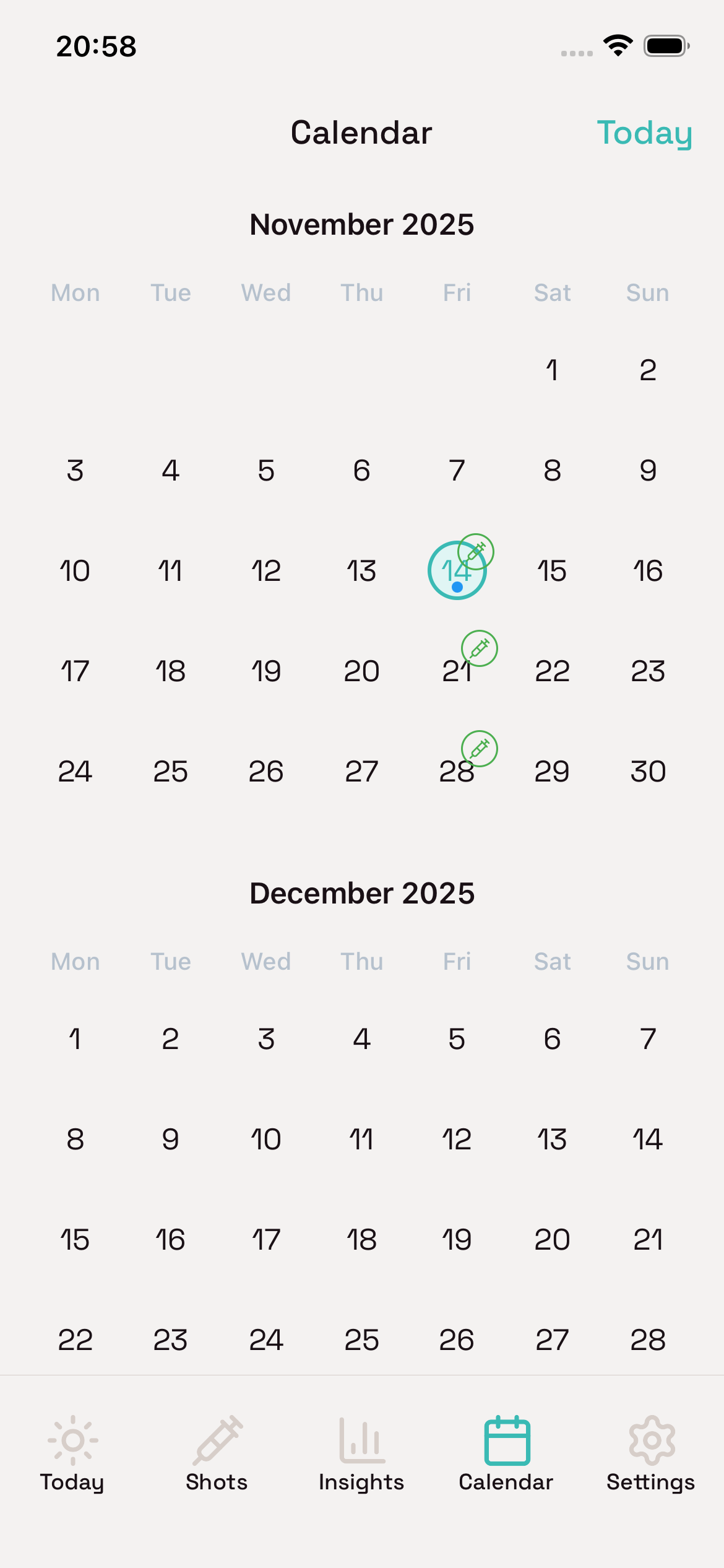 Sync health metrics and data